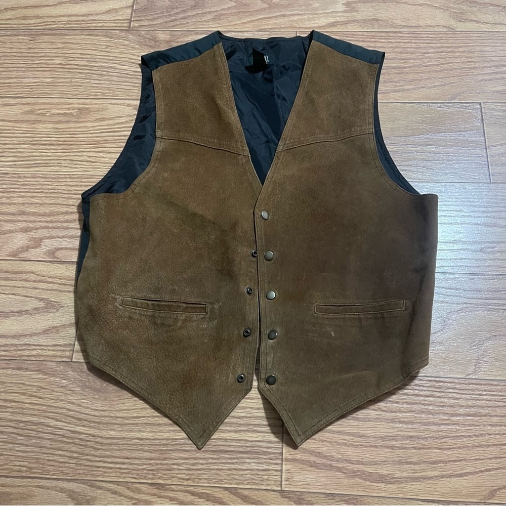 Vintage Leather Vest Large
